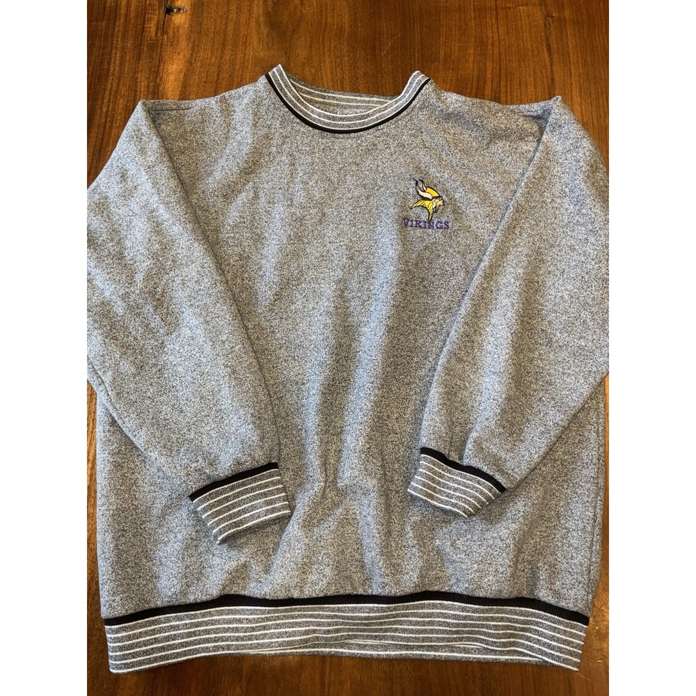 Vintage 1990s Minnesota Vikings Sport Jersey Patch NFL Crewneck Sweatshirt XXL